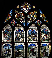 The story of how the Crown of Thorns passed from John of Brienne and Baldwin II of Constantinople to Saint Louis IX of France, Moulins Cathedral (16th century).