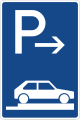 Zeichen 315-87 Parken ganz auf Gehwegen quer zur Fahrtrichtung rechts (Ende)