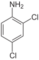 Deutsch: Struktur von 2,4-Dichloranilin English: Structure of 2,4-Dichloroaniline