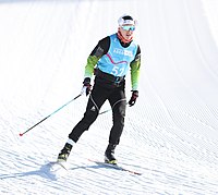 Anže Gros beim Nordic-Mixed-Team-Wettbewerb