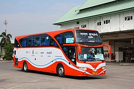 Bus jarak jauh jurusan Bangkok - Surat Thani di Thailand (2010)