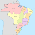 1750 Brasil según el Tratado de Madrid.