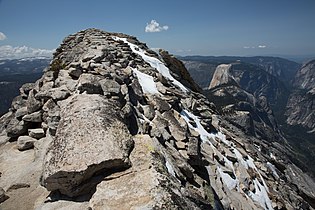 knife-edge on hike up to summit