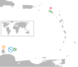 Caraibi olandesi - Localizzazione