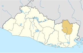 Harta departamentului Morazán în cadrul statului El Salvador