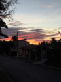 Crepúsculo del sol en Guarjila, Chalatenango.