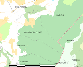 Poziția localității Cons-Sainte-Colombe