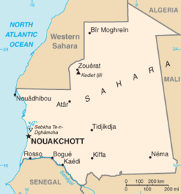 Mauritania - Mappa
