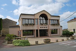 The town hall in Nérigean