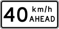 (TW-1B3(40) Road works speed limit ahead - 40 km/h