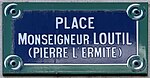 Plaque de la place.