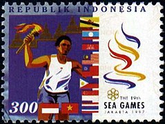 Southeast Asian Games 1997 stamp of Indonesia 2.jpg