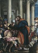 Bernabé curando a los enfermos por Paolo Veronese, Musée des Beaux-Arts de Rouen.
