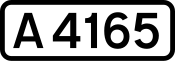 A4165 road shield