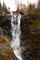 Waterfall on Risyok river, Khibiny mountains