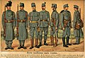 Uniformes del ejército en 1912.