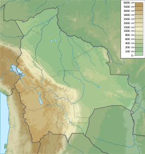 Map showing the location of Amboró National Park