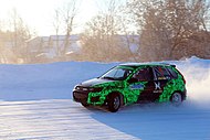 Lada Kalina NFR на трассе зимних трековых гонок