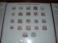 Evolución del Escudo de armas de la República Dominicana