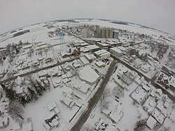 Aerial view of downtown Convoy