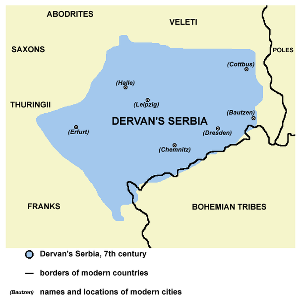 Sorbisches Reich des Derwan um 620