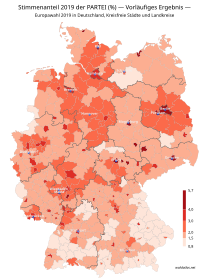 Stimmenanteil (%) 2019 – DIE PARTEI