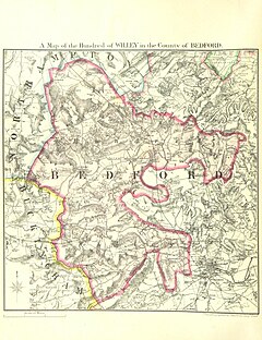 Map of Hundred Willey, published 1872