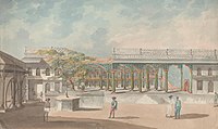 'Yale Center at Bangalore' and 'The Entrance of Tippoo's Palace, Bangalore Feb 92, by James Hunter (d.1792)[3]