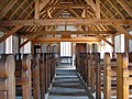 Interior of the reconstructed second Jamestown church at Jamestown Settlement