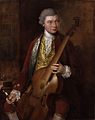 ドイツのヴィオラ・ダ・ガンバ奏者C.F.アーベルの肖像画