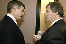 Kjell Magne Bondevik et David Oddsson (premier ministre islandais)