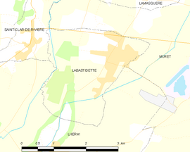 Mapa obce Labastidette