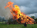 Midsummer festival bonfire in Finland