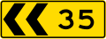 (PW-66) Curve marker with integrated advisory speed