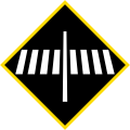 Old version of Crosswalk ahead (1980-1987)