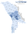 Votes won by PL in the April 2009 election by raion and municipality