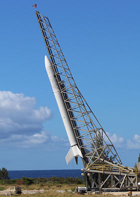 Lanceur SPARK sur sa rampe de lancement en octobre 2015.