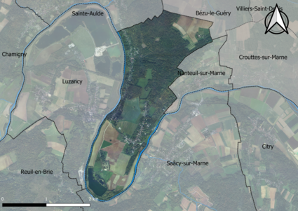 Carte orhophotogrammétrique de la commune.