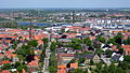 Вид с воздуха на часть Ольборга, демонстрирующий район в непосредственной близости от кирхи Фор Фрелзер