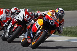 Andrea Dovizioso, Ben SPies and Nicky Hayden 2011 Indianapolis.jpg