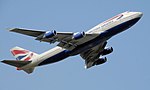 Photo montrant un Boeing 747-400 de la compagnie British Airways