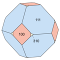 2. kuboktaedrischer Habitus[11]