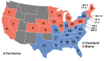 Electoral map, 1884 election