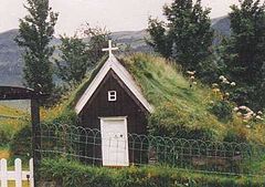 La iglesia de Núpsstaður.