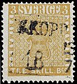 Rootsi riigi vapp 1855. aasta postmargil
