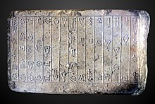 Lugalannatov nápis z Ummy z obdobia ranej dynastie (zbierka múzea Louvre).