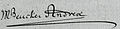 Handtekening Johan Henrik Beucker Andreae (1811-1865)