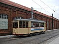 Alte Straßenbahn am Betriebshof Buchholz