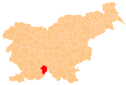 Location of the Municipality of Loška Dolina in Slovenia