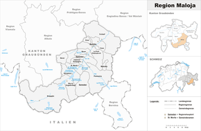 Karte von Region Maloja